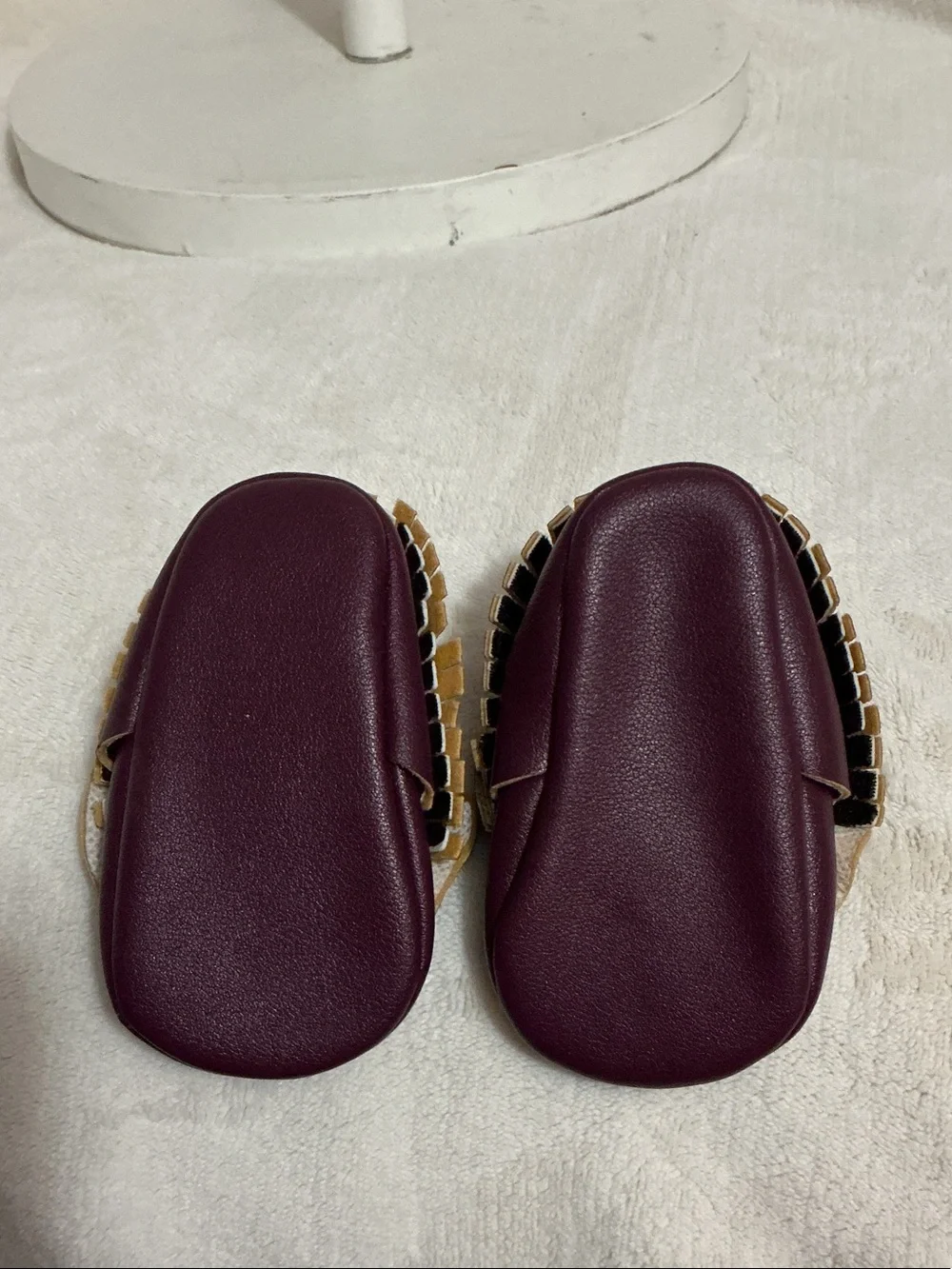 Plum Bow Baby Moccasins - Soft Slip-On Infant Shoes